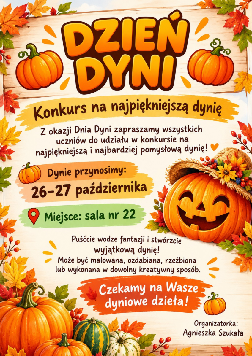 Zdjęcie: Konkurs „Najpiękniejsza dynia” – zapraszamy do udziału!